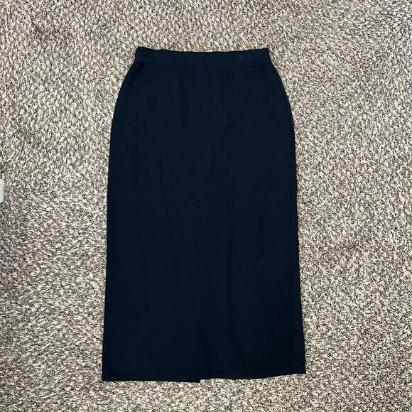 st.john basics womens black maxi skirt size 8 pencil office skirt J296